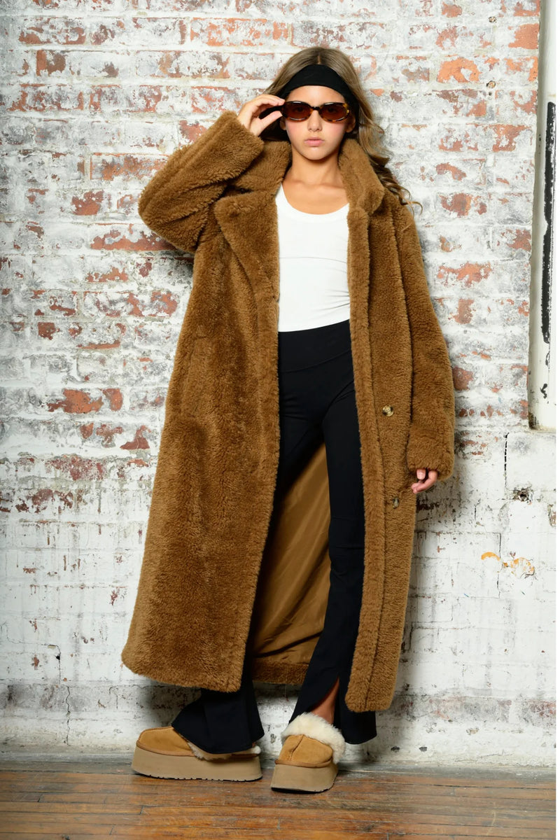 Paddie Long Sherpa Coat – Violet and Valentine