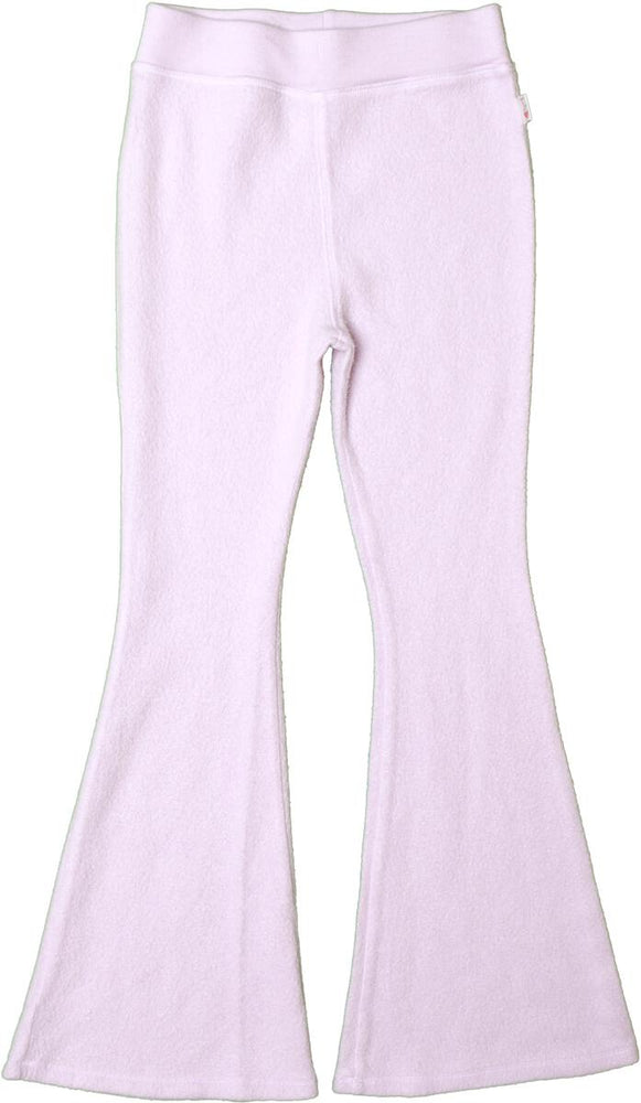 Candy Pink Fitted Flare Fleece Pant