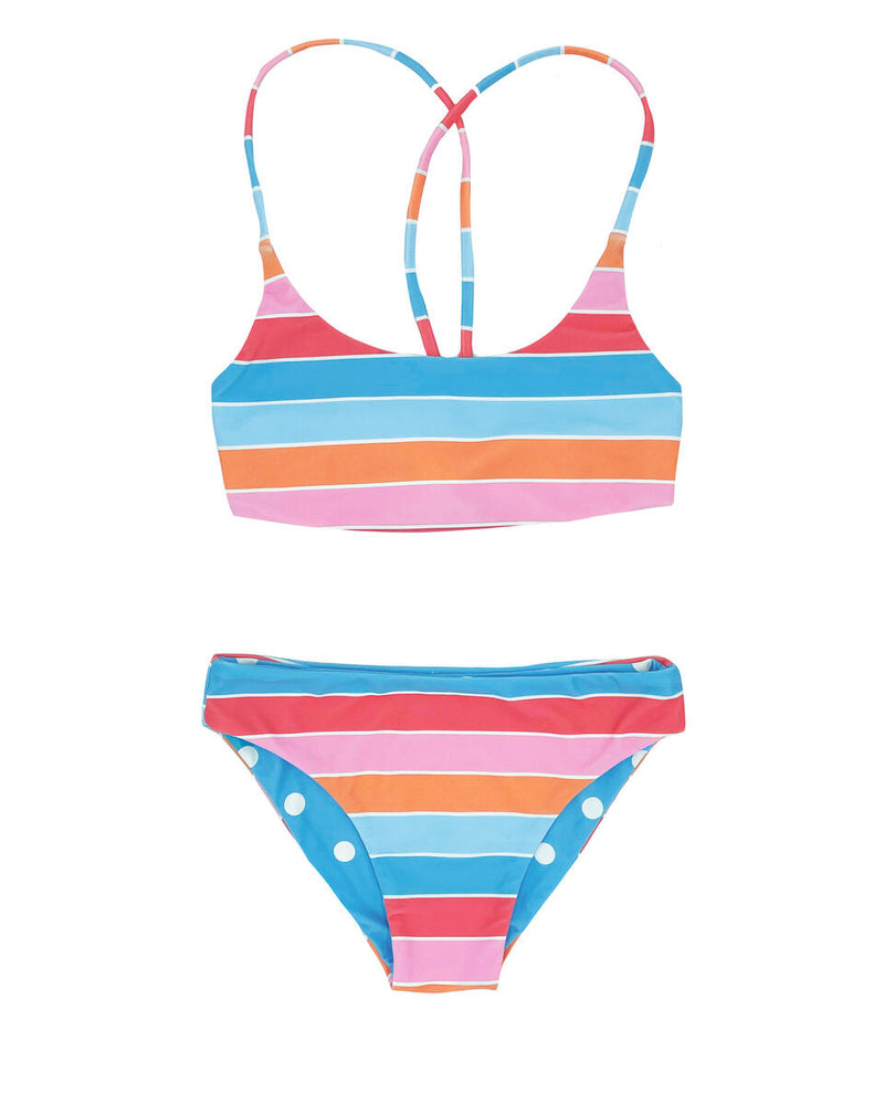 Multi-Stripe Waverly Reversible Bikini