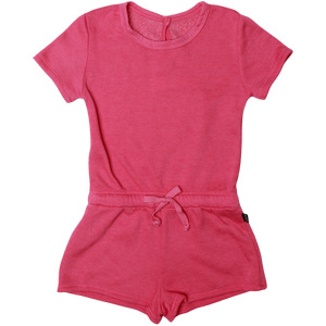 Barbie Pink Short Sleeve Tie-Waist Romper