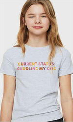 Current Status Cuddling My Dog Crop Tee