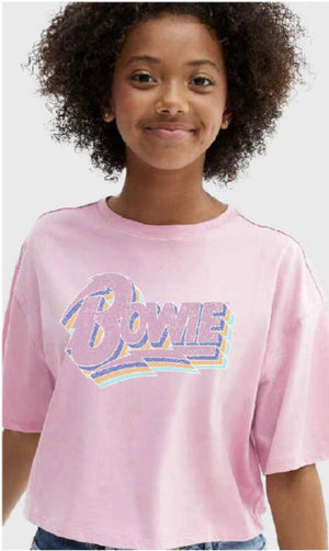 David Bowie Pastel Crop Tee