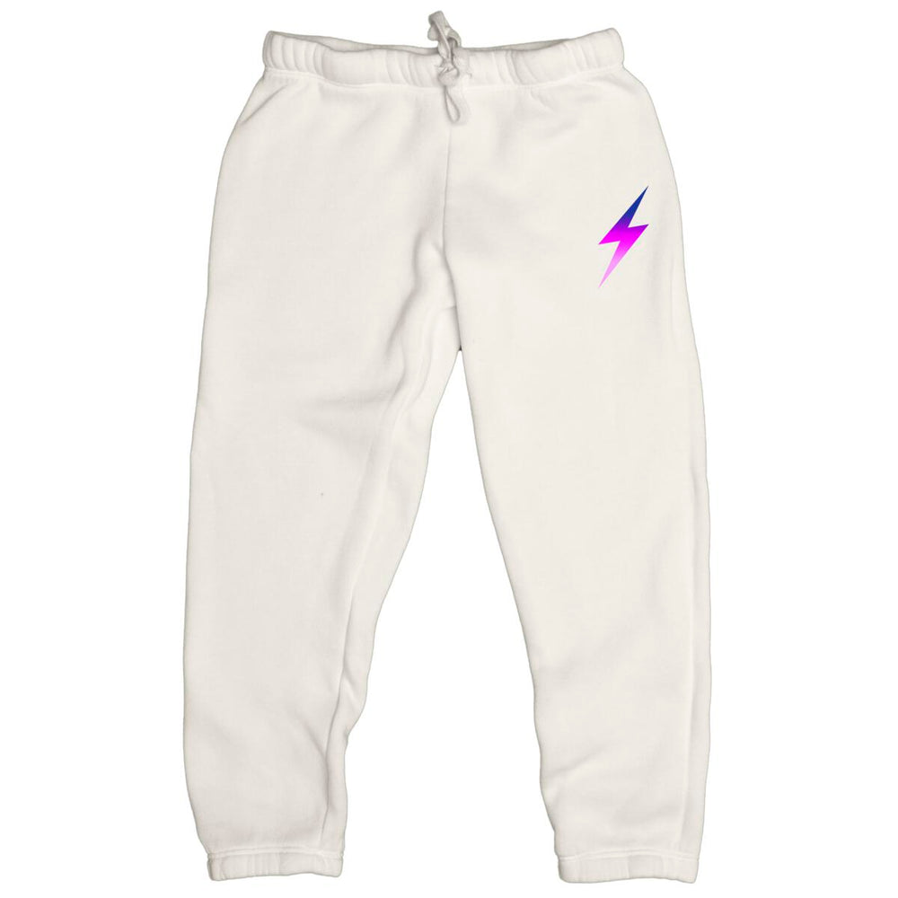 T2 Love Ivory Cuff Sweatpants with Ombre Bolt