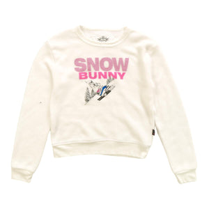 Ivory Snow Bunny Classic Crewneck Fleece Sweatshirt