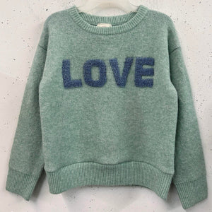 Mint Love Fluffy Pullover Sweater