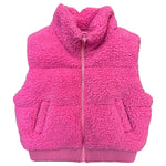 Hot Pink Furry Puffer Vest