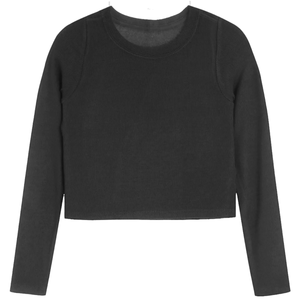 Black Long sleeve Seamless Rib Top