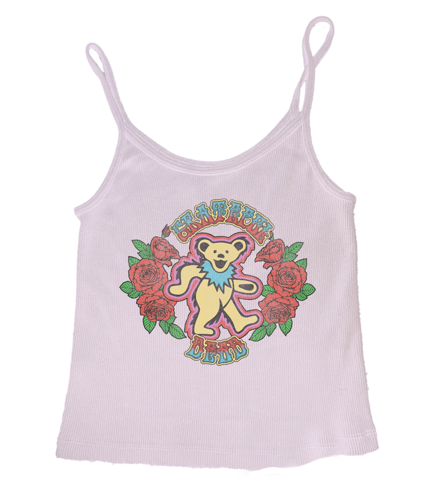 Preppy Pink Grateful Dead Bear Tank