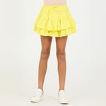 Baby Yellow Mini Ruffle Skort