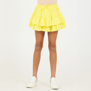 Baby Yellow Mini Ruffle Skort