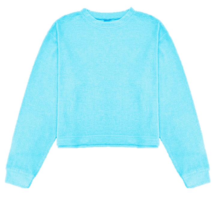 Aqua Cuddle Soft Crew Neck Top