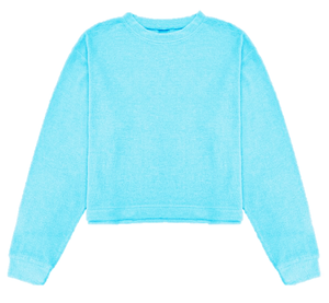 Aqua Cuddle Soft Crew Neck Top