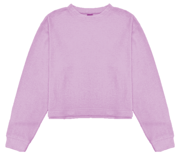 Lavender Cuddle Soft Crew Neck Top