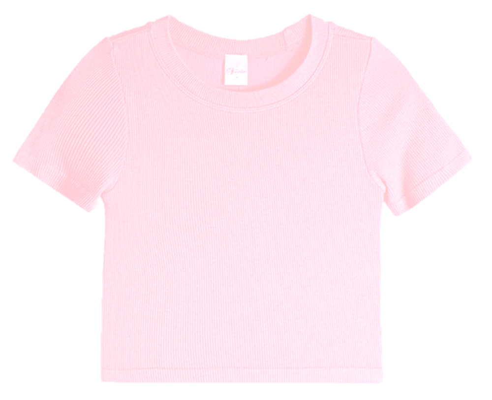 Suzette Pink Ribbed Seamless Shirt