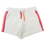 Heather Grey Pink/Coral Colorblock Cloud Drawstring Shorts