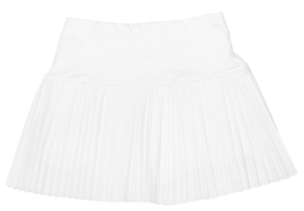 White Pleated Sporty Skort