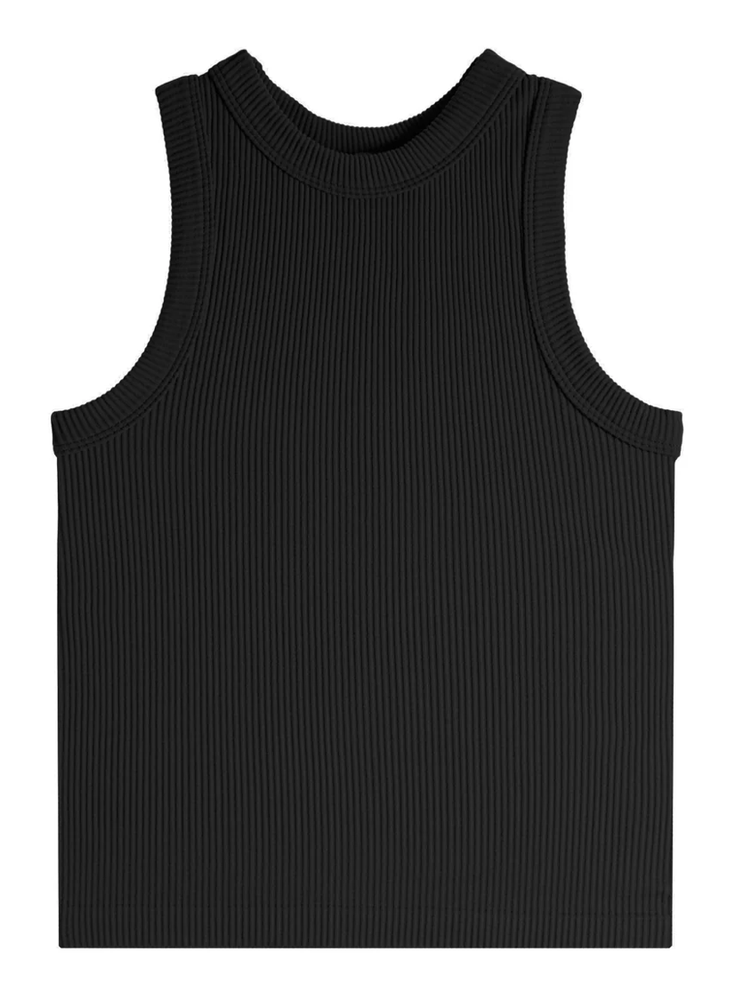 Hi Neck Ribbed Seamless Tank