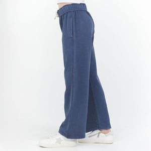 VH Navy Washed Wide Leg Sweatpant