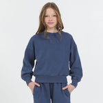 VH Navy Washed Crewneck Sweatshirt