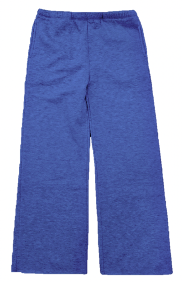 Blueberry Cloud Narrow WB Wide Leg Raw Edge Pant