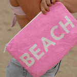 Pink Beach Water Resistant Tyvek Pouch