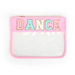 Dance Letter Patch Clear Zippered Pouch