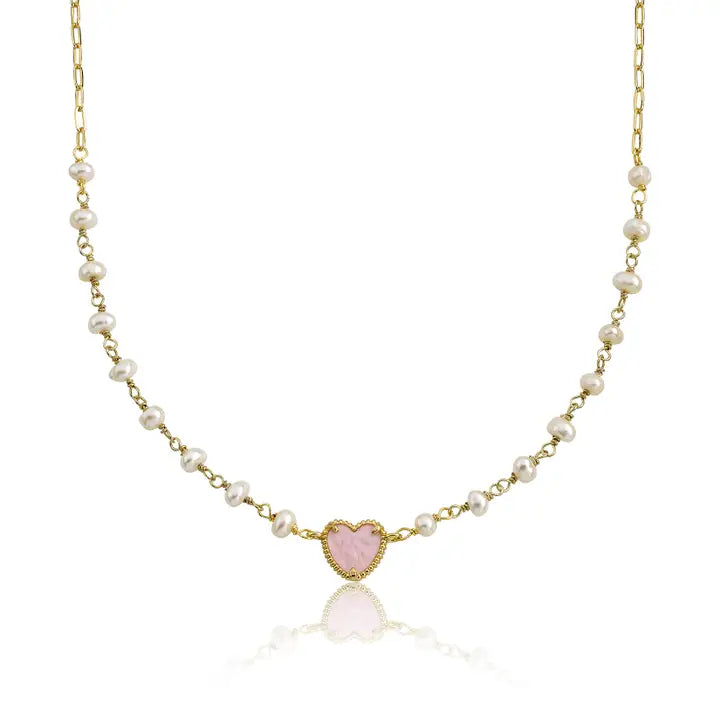 Mother of Pearl Necklace Pink