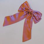 Mauve Doubled Satin Bow Hair Clip