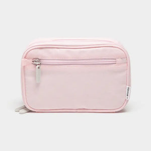 Pink Dual Zip Canvas Tech Pouch