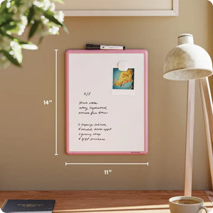 Pink Magnetic Contempo Dry Erase Board