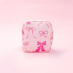 Pink Bows Nylon Cosmetic Bag