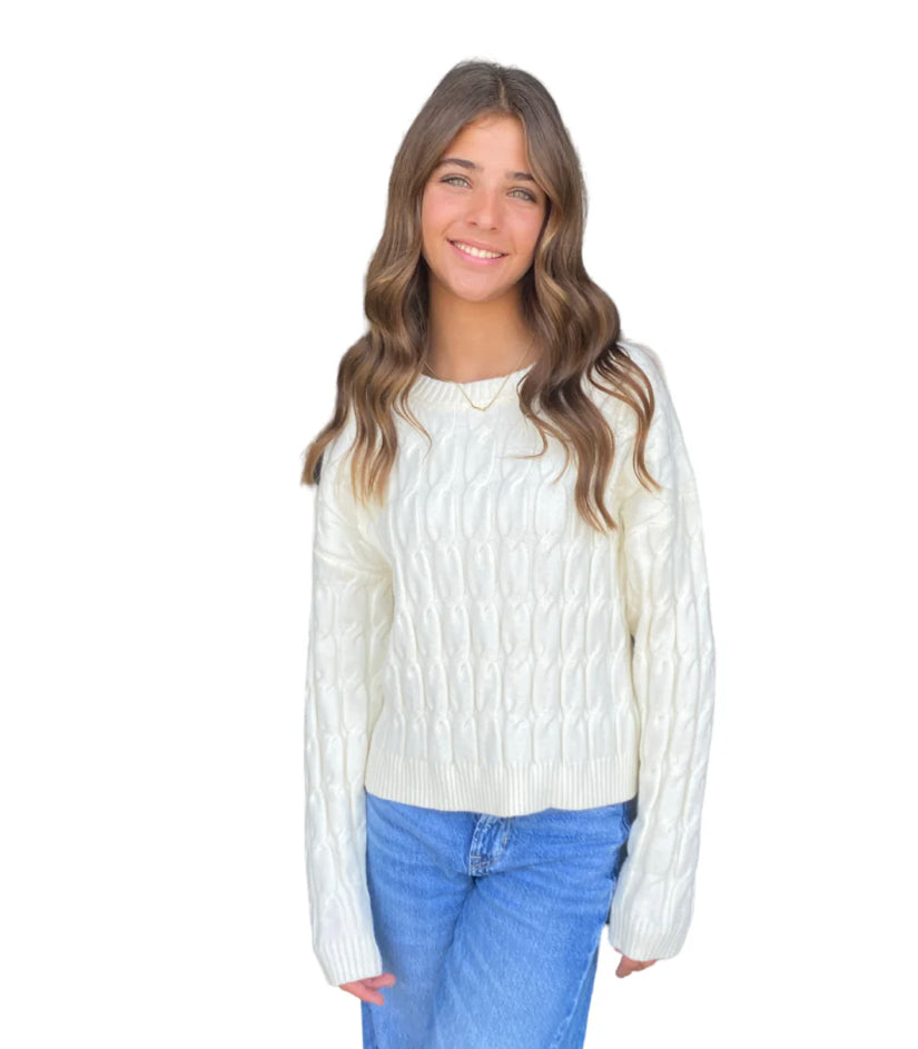 Ecru Cable knit Sweater