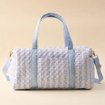 On the Go Quilted Weekender Bag Petal Parade Blue