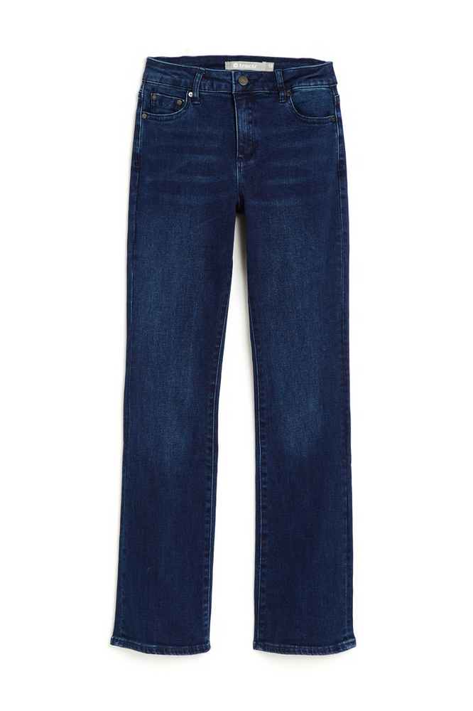 Tractr Hi-Rise Indigo Boot Cut Jeans