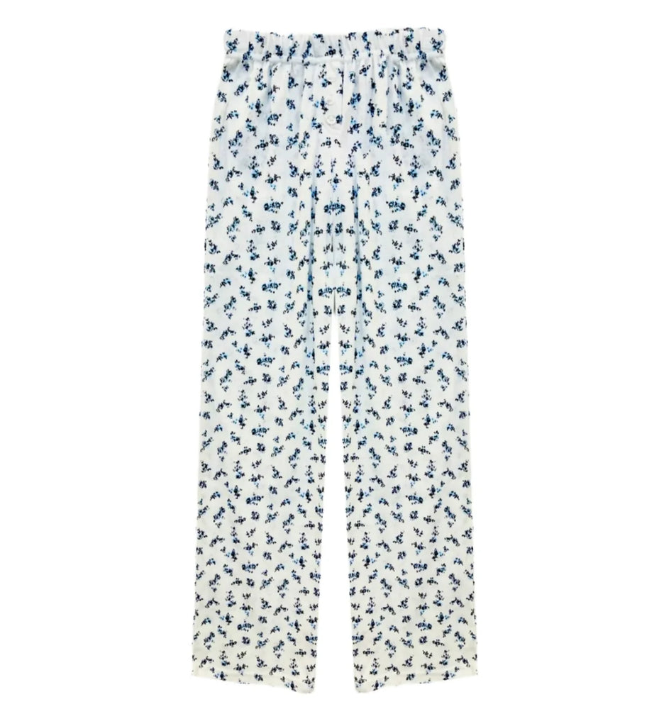 Katie J Baby Blue Rose Ditsy Marina Pants