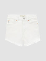 Lucy White Frayed Jean Shorts