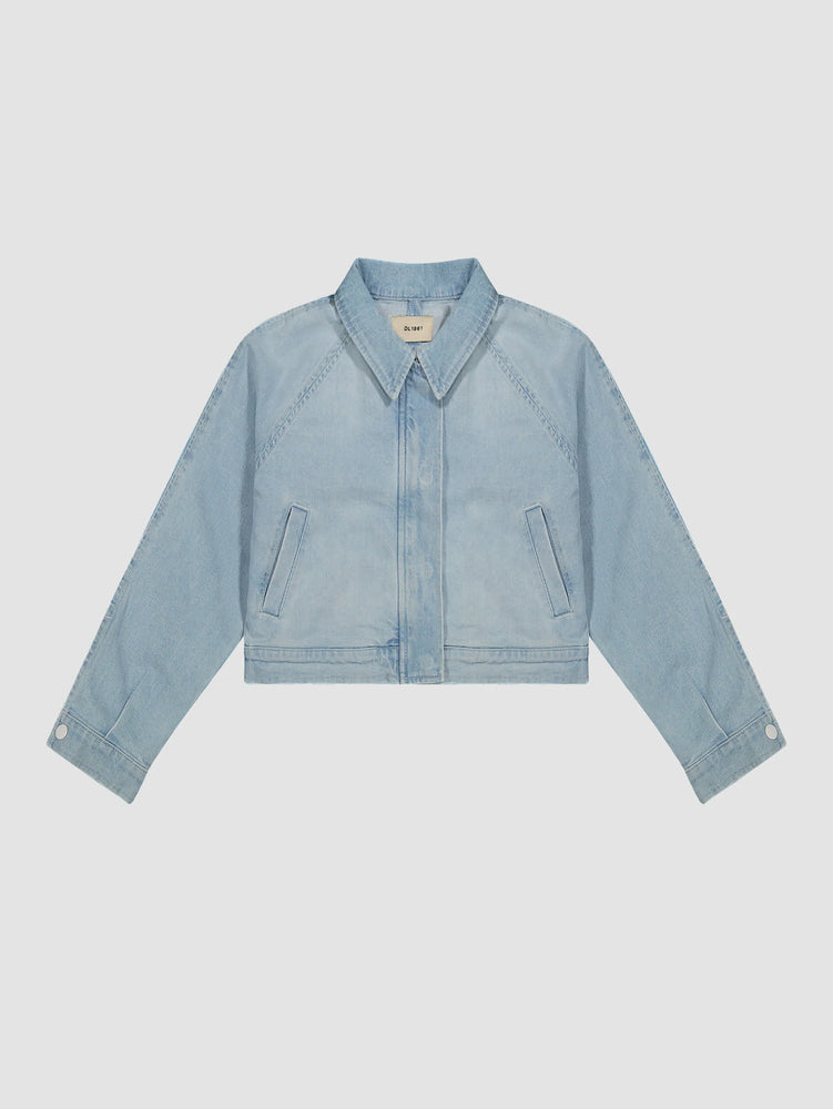 Poolside Denim Bomber Jacket