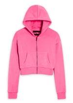 Dylan Vintage Rose Zip Crop Hoodie