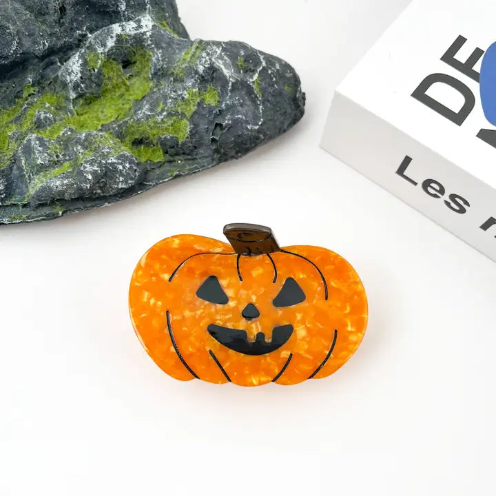 Pumpkin Hair Claw Clip