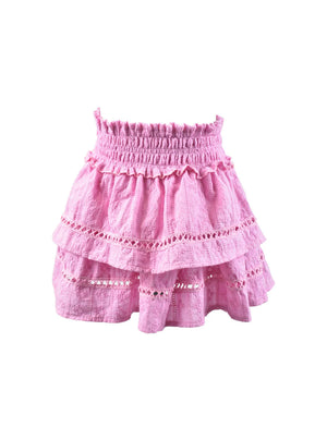 Flowers By Zoe Pink Eyelet Ruffle Skirt