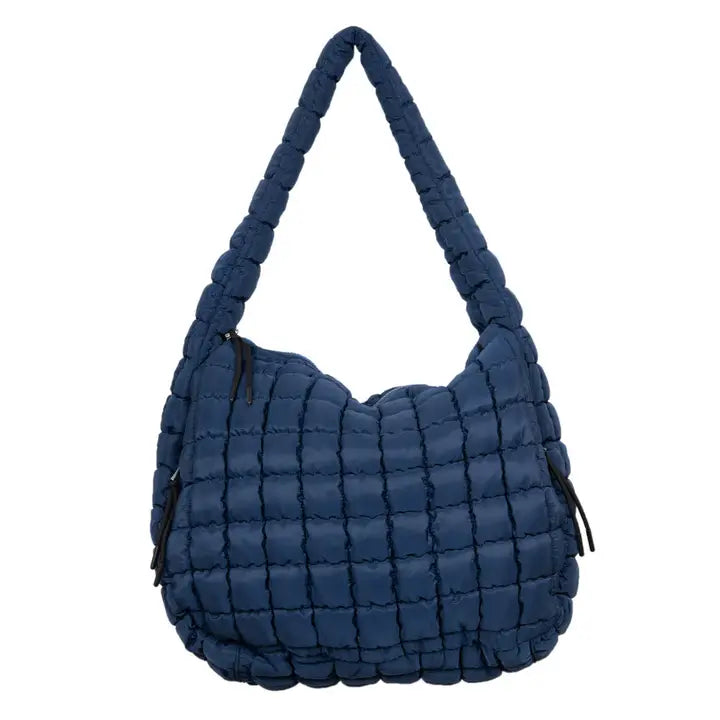 Navy Oversized Puffer Tote Bag