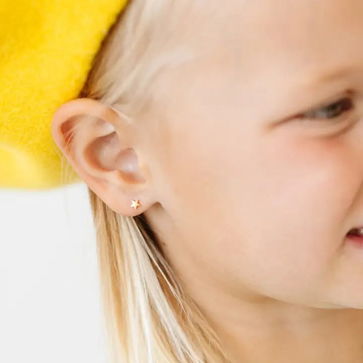 Mini Gold Star Earrings