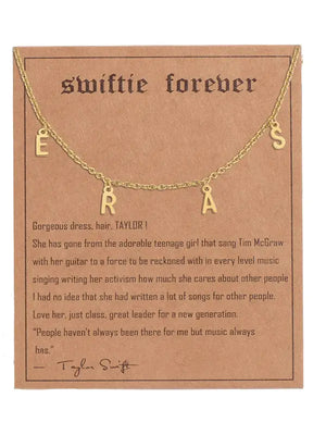 Swiftie Stainless Steel ERAS Letter Necklace