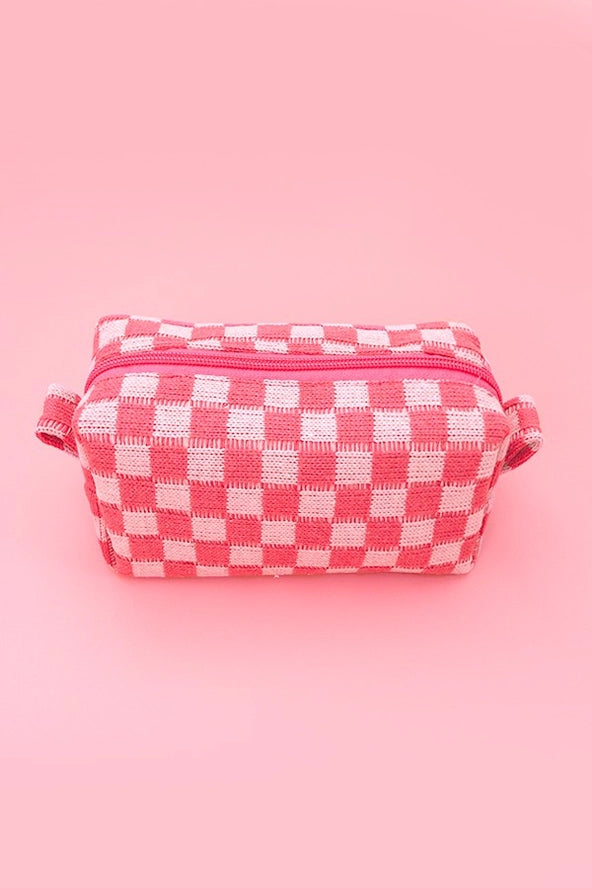 Checker Makeup Cosmetic Bag