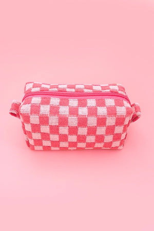 Checker Makeup Cosmetic Bag