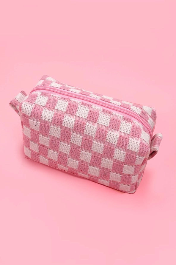 Checker Makeup Cosmetic Bag