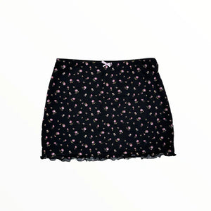 Black Ditsy Floral Romi Skirt