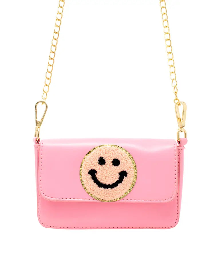 Happy Face Clutch Bag with Chain