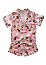 Bears and Bows Silk Loungewear Short PJ Set