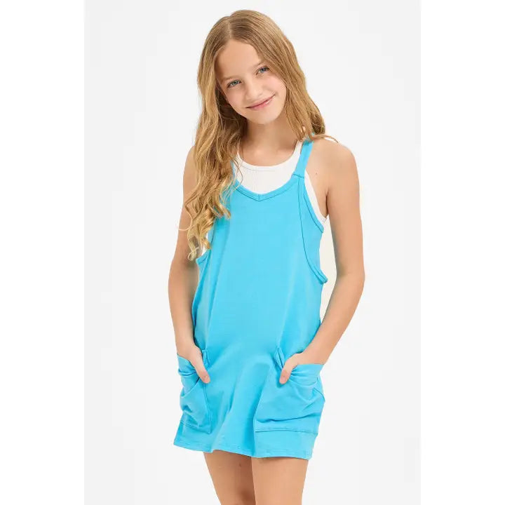 Relaxed Tank Dress Blue Aqua